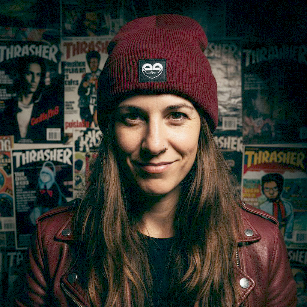 Gorro Granate Beanie Orgánico de Punto Canalé