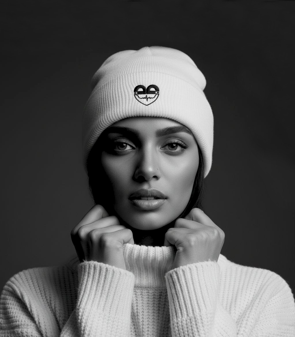 Gorro blanco poliéster reciclado