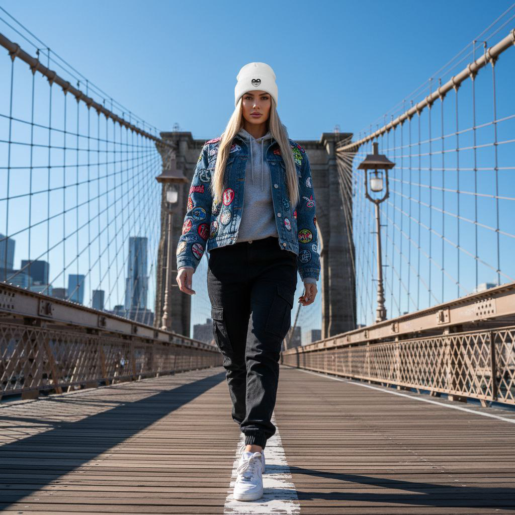 Gorro blanco poliéster reciclado